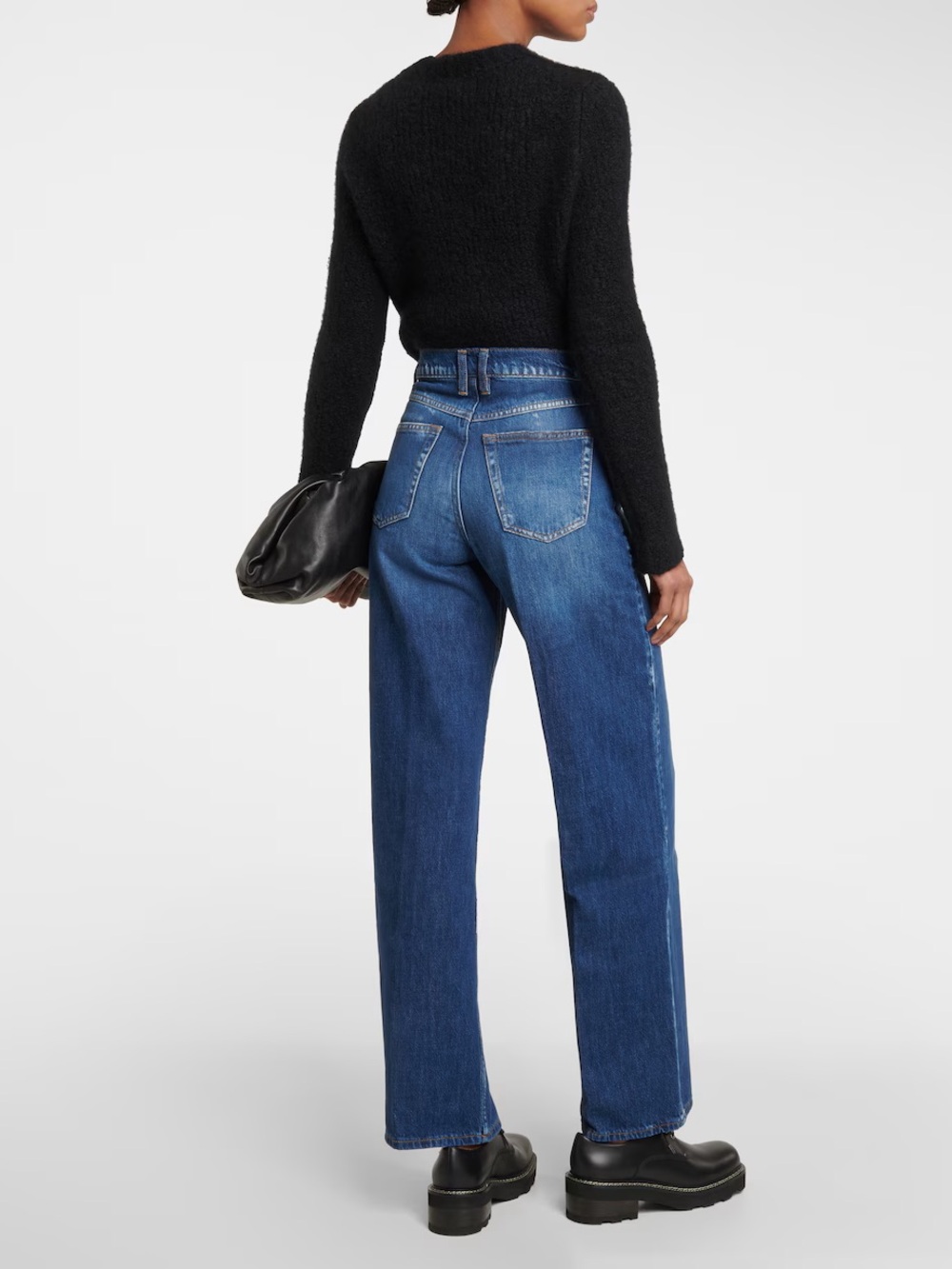 🖤 Frame Le High 'N' Tight Wide Leg Jeans Anthropologie Dark Wash 100% Cotton 28 - Picture 16 of 16